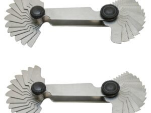 2 PC 0.25-2.5mm 60 Degree Screw Pitch Gages Gauge 28 Blades Inspection Gauge
