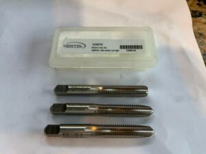 Hertel M10X1.5 10mm 3pcs Hand Tap Set Taper Plug and Bottoming Taps 4 Flute HSS