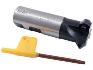 Indexable Chamfer End Mill 45 Degree 1-1/2  X 1 Shank 3 SPMT32 Carbide Insert