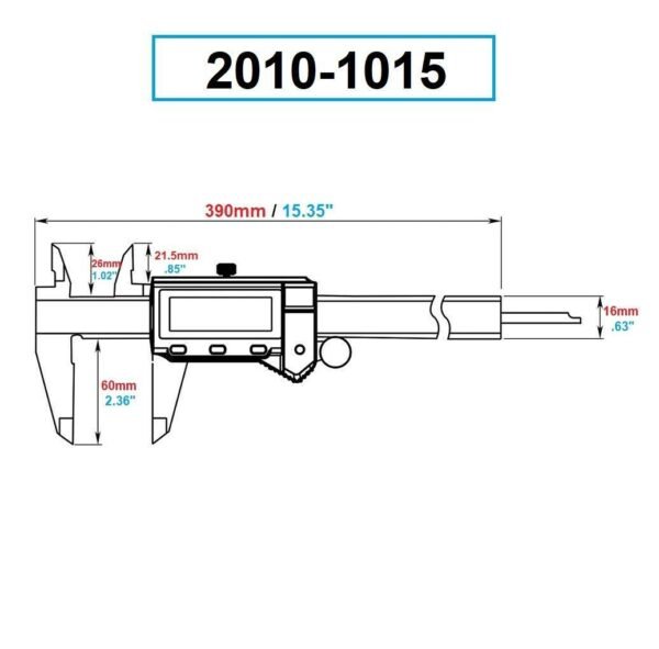 Best Digital Vernier Caliper Absolute DASQUA 0-300MM/0-12 - Image 3