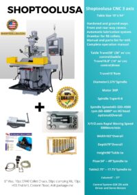 10x50 3 Axis CNC Knee Milling Machine