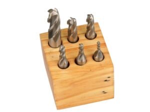 1/8-1/2 in 6 pcs 4 Flute HSS M2 End Mill Ball Nose cutter set