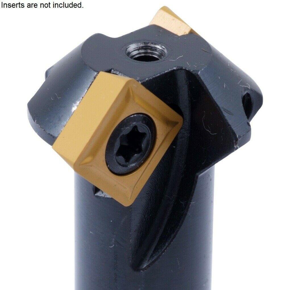 Shars 2" 45° 3-Flute Indexable Face Mill With R8 Arbor - Uses SEHT Inserts (Inserts Not Included)