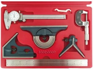 6 Pieces Measuring Machining Tool Kit 6" Dial Caliper - Outside Micrometer-Square
