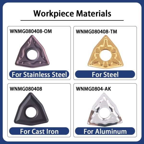 Carbide Indexable Turning Tool Insert WNMG 432/080408 10pc Pack - Image 3