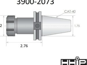 PRO-SERIES CAT40 ER-32 4" Lenth Collet Chuck Milling Holder With Spanner Nut