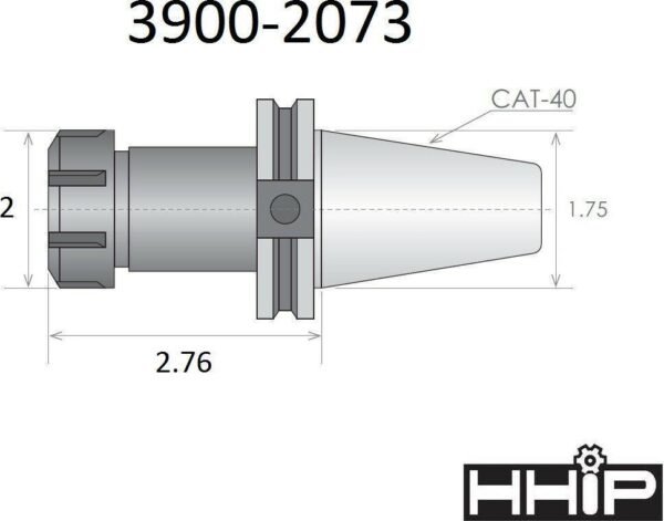 PRO-SERIES CAT40 ER-32 4" Lenth Collet Chuck Milling Holder With Spanner Nut