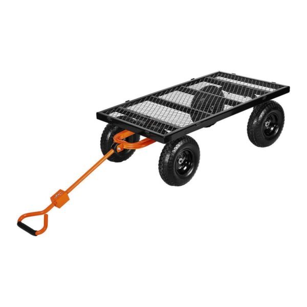 1200 lb. Capacity Steel Utility Cart with Sides Troley 4 Wheel - Image 8