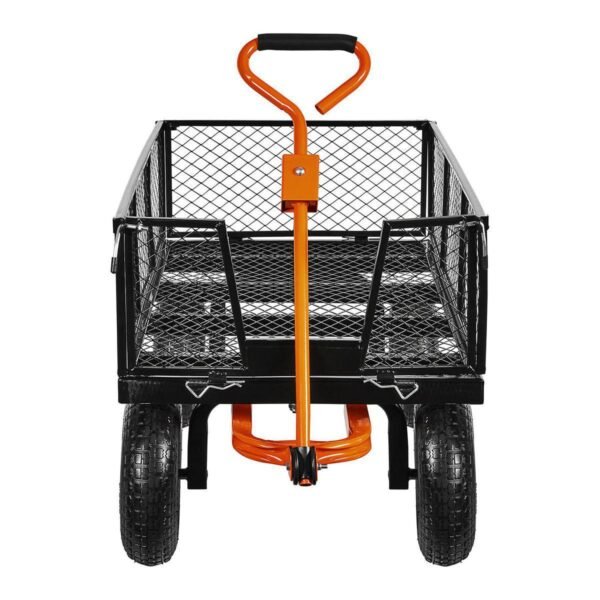 1200 lb. Capacity Steel Utility Cart with Sides Troley 4 Wheel - Image 3