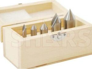 1/4" - 3/4" 60 Degree HSS Single Flute Countersink Drill Hole Set 5 Pc