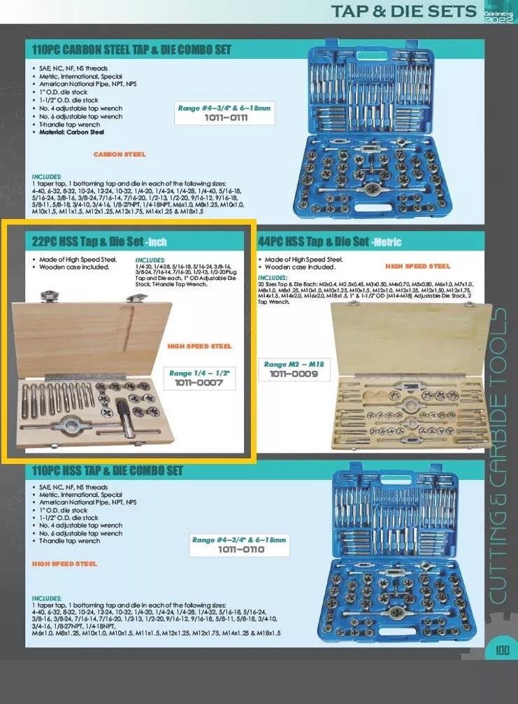 1/4-20 High Speed Steel Bottoming Tap - Thread Cutting Tool (Item 121-21622-3)