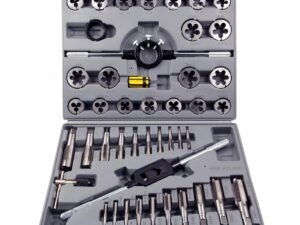45-Piece Heat Treated Alloy Steel Tap & Die Set (1/4"-1") Precision Threading Tools