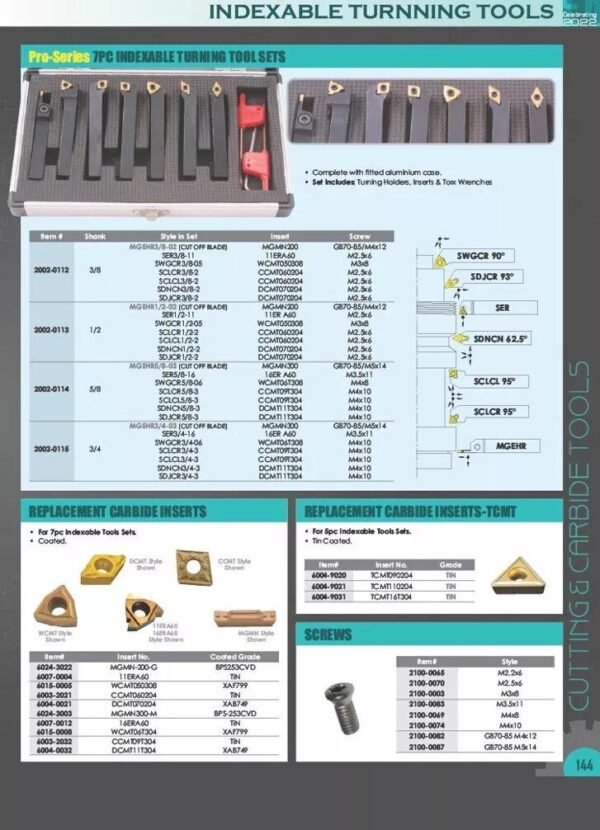 5/8" Indexable Turning Tool Holder Set 5 pieces - Image 5