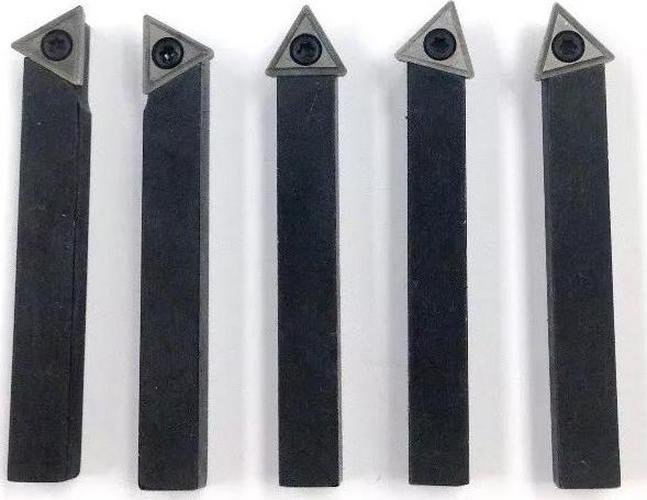 Hhip 2002-0013 Set 7 Utensili Tornitura E Troncatura 1/5,1cm - Inserti Carburo E Chiave Inclusi