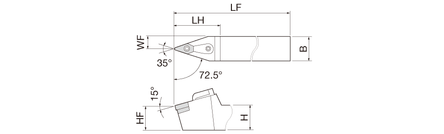 Indexable Turning Tool Holder for Vnmg
