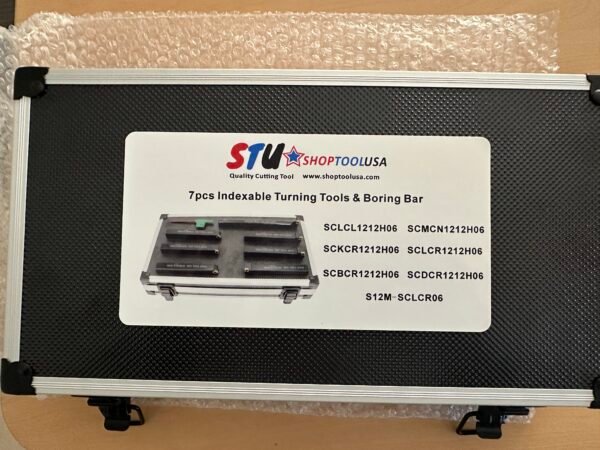 12mm 7pc Premium Turning Tool Set with Indexable Inserts CCMT - Image 2