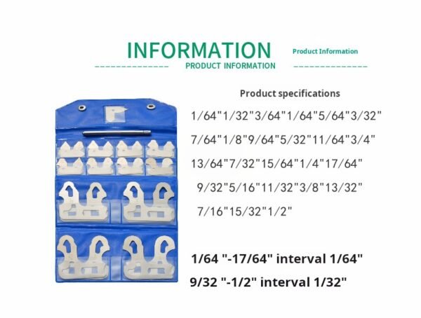 25 Pc Radius Gauge Set (0.010'' to 0.500'') – Precision Stainless Steel Measuring Tool with Holder for Machinists and Engineers - Image 2