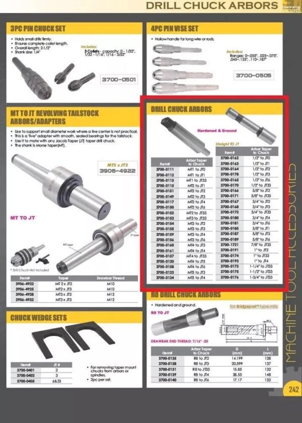 MT3 TO JT6 Taper Shank Drill Chuck ARBOR - Image 2