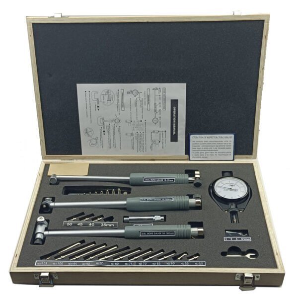 Dial Bore Gauge Set 18-160 mm with Dial Indicator | Precision Inside Diameter Measuring Tool