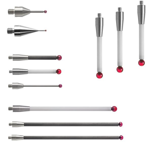 M4 Thread CNC Probe Stylus  0.5mm and 1.0mm Ruby Ball Variants  Renishaw Compatible