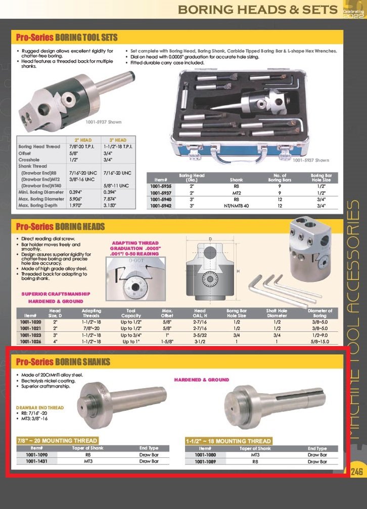 BORING SHANK MT3 7/8-20 PRO (1001-1431) - Image 2