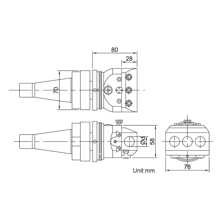 R8 3 INCH UNIVERSAL BORING & FACING TOOL SET (1001-6008) - Image 6