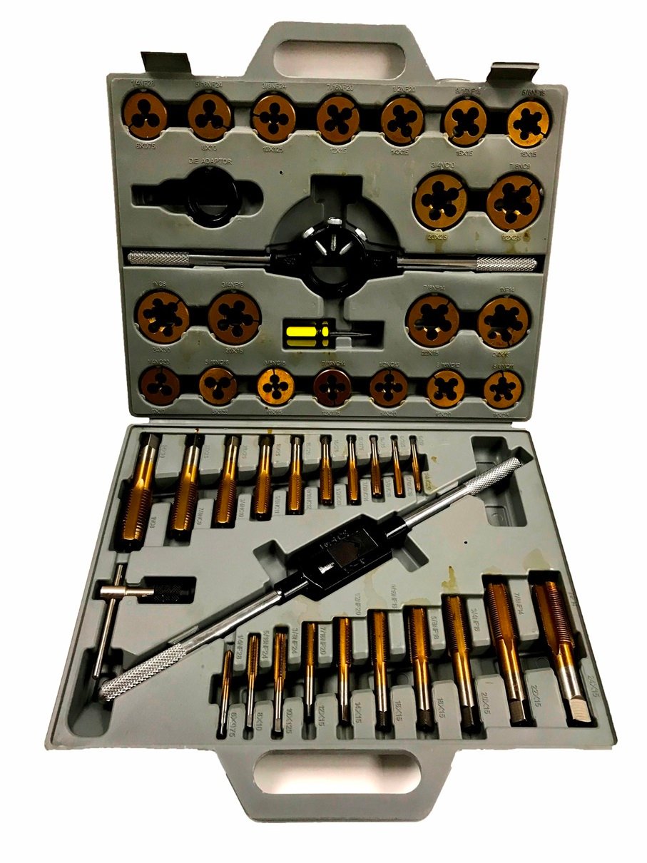 45 PIECE TAP&DIE SET (1/4-1 INCH) - TIN COATED (1011-0003)