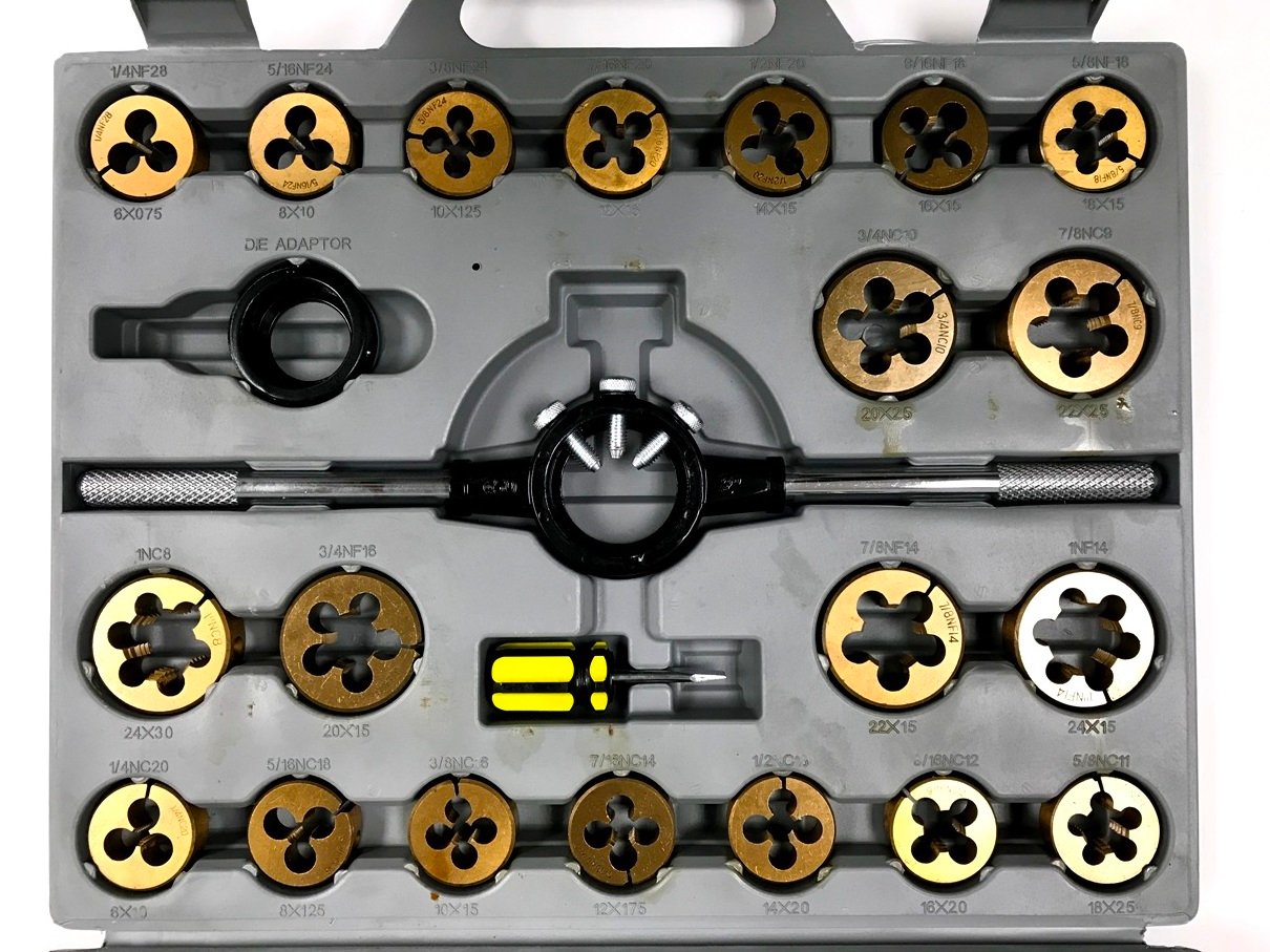 45 PIECE TAP&DIE SET (1/4-1 INCH) - TIN COATED (1011-0003) - Image 2