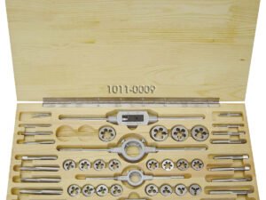 44 PIECE TAP & DIE SET (M2-M18) - HSS-WOOD CASE (1011-0009)