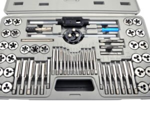 60 PIECE (#4-1/2 INCH & M3-12) CARBON STEEL TAP & DIE SET (1011-0106)