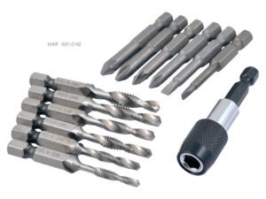 14PC HSS 3-IN-1 TAP/DRILL KIT(6-32~1/4-20) (1011-0140)