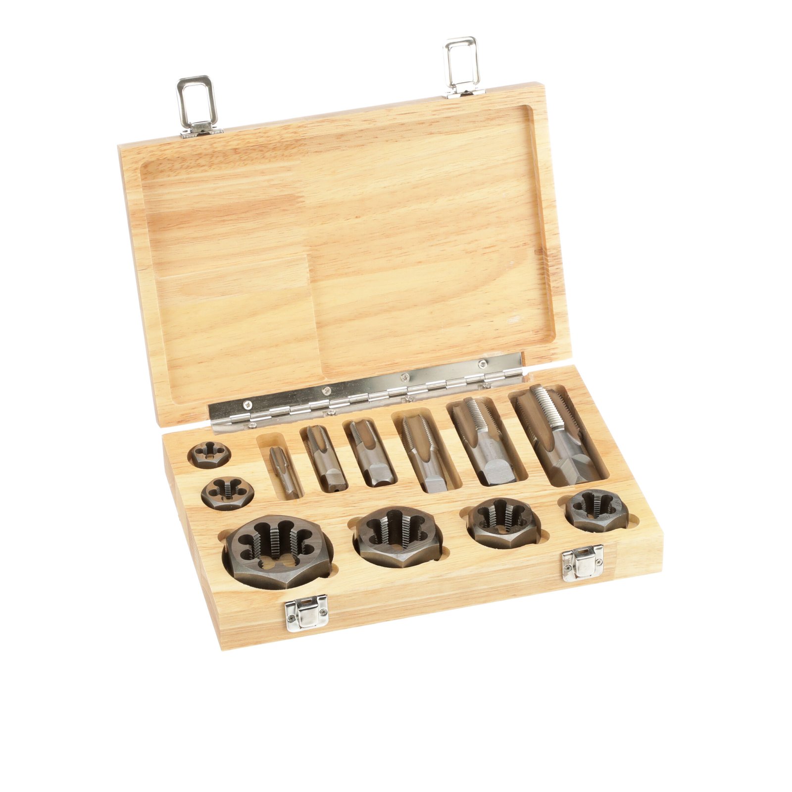 12 PIECE NPT TAPER PIPE TAP & HEX DIE SET (1/8~1 INCH) (1011-3312)