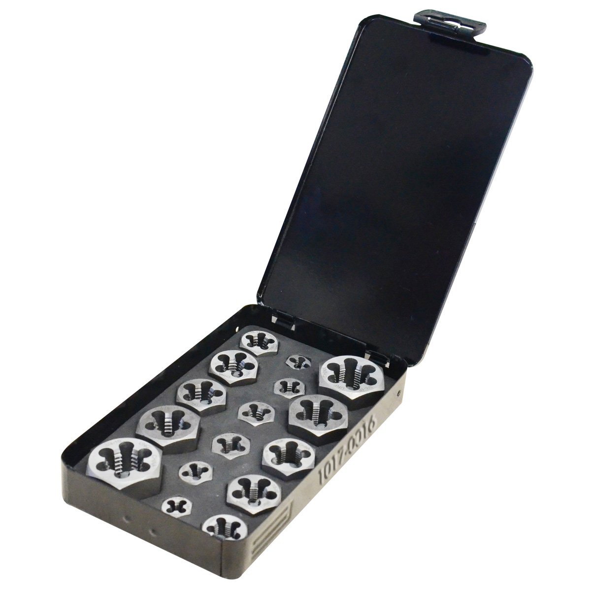 16 PIECE HEXAGON RETHREADING DIE SET(1/4-3/4 IN) (1017-0016)