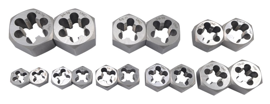 16 PIECE HEXAGON RETHREADING DIE SET(1/4-3/4 IN) (1017-0016) - Image 7
