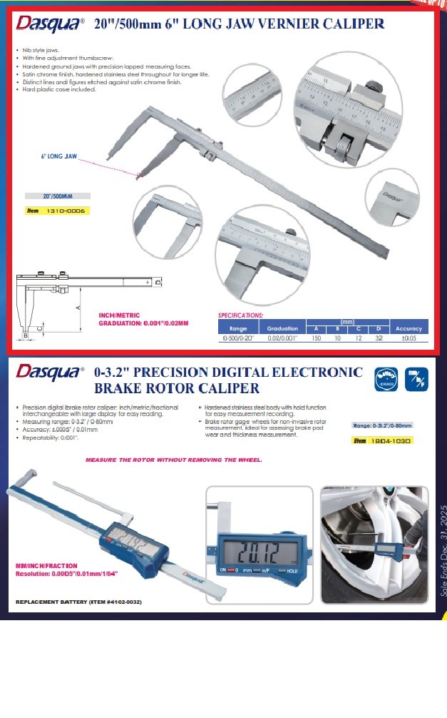 20 INCH/500MM LONG JAW 6IN VERNIER CALIPER (1310-0006) - Image 8
