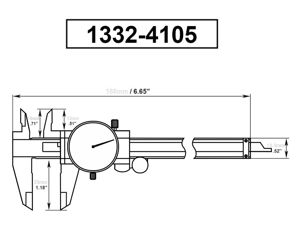 DASQUA 0-4 INCH MACHINIST GRADE DIAL CALIPER (1332-4105) - Image 7