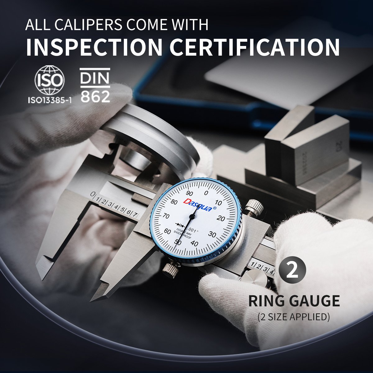 DASQUA 0-6 INCH MACHINIST GRADE DIAL CALIPER (1332-4110) - Image 2