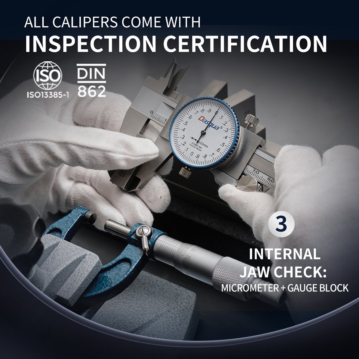 DASQUA 0-6 INCH MACHINIST GRADE DIAL CALIPER (1332-4110) - Image 12