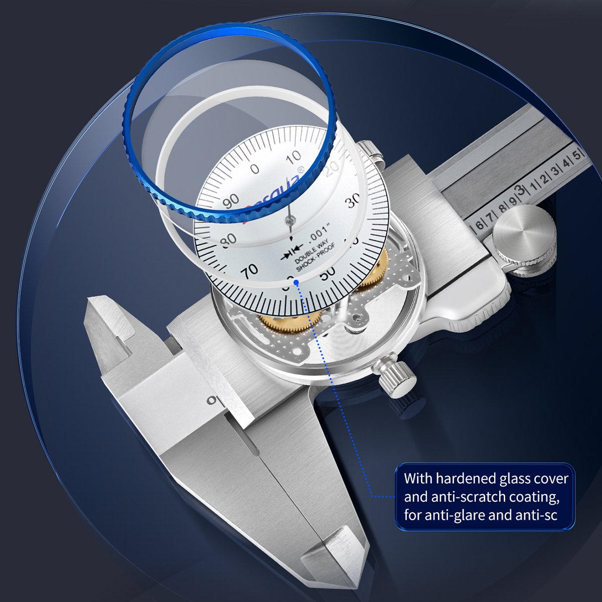 DASQUA 0-6 INCH MACHINIST GRADE DIAL CALIPER (1332-4110) - Image 4