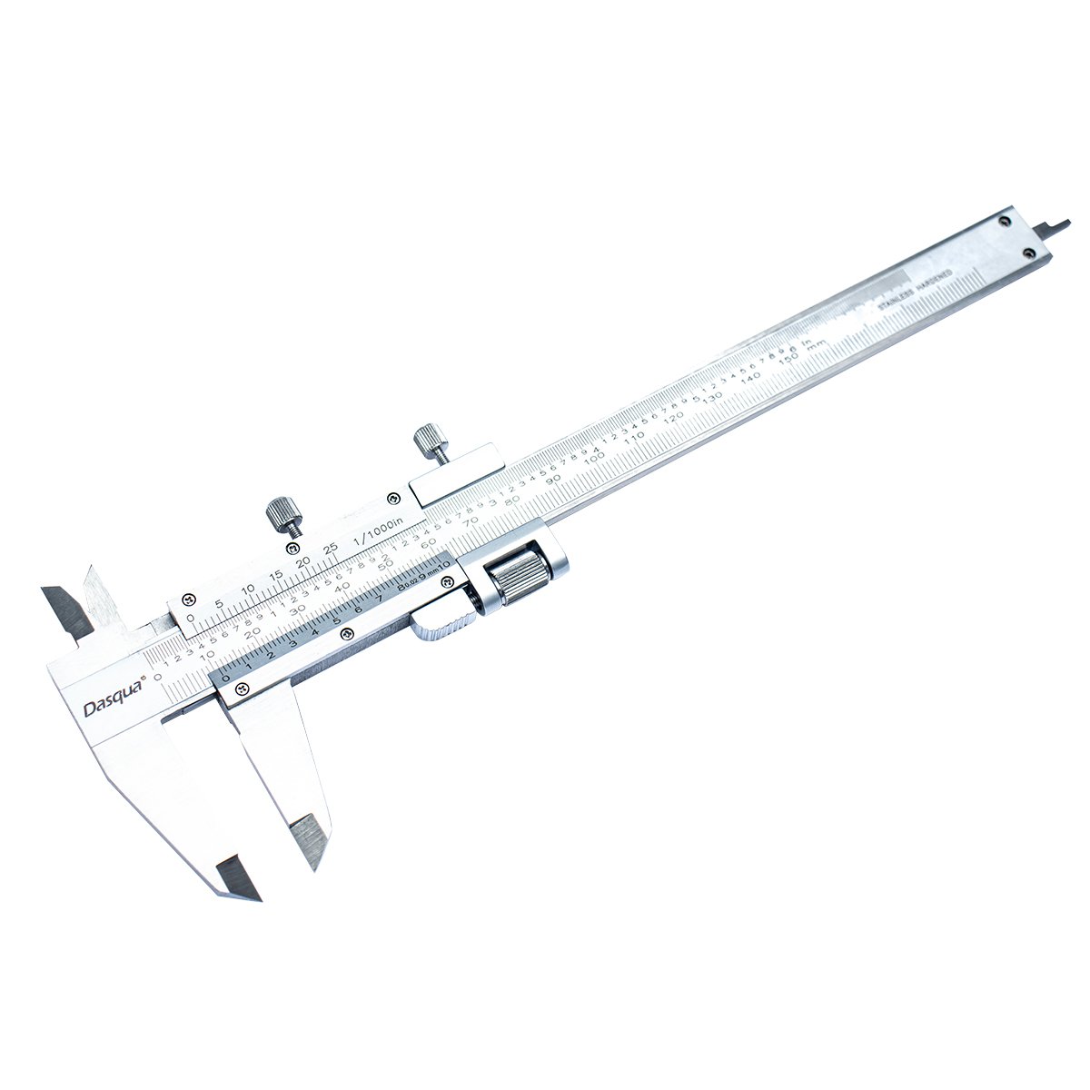 DASQUA 0-150MM / 0-6 INCH STAINLESS STEEL VERNIER CALIPER WITH FINE ADJUST (1490-7005) - Image 2