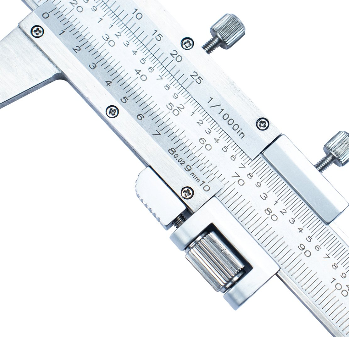 DASQUA 0-150MM / 0-6 INCH STAINLESS STEEL VERNIER CALIPER WITH FINE ADJUST (1490-7005) - Image 4