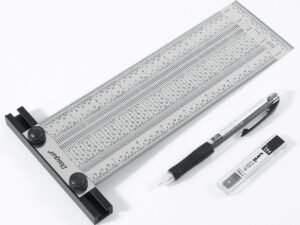 Dasqua 8-inch Stainless Steel Precision Marking T-Rule for CNC Layout (1804-5774)
