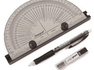 6" Industrial Marking Protractor & Layout Tool by Dasqua - Includes Lead Pencil (1804-5778)