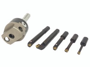 3 PC INDEXABLE BORING TOOL SET 3 IN HEAD & R8 & 3/4 IN 8PC BORING BARS