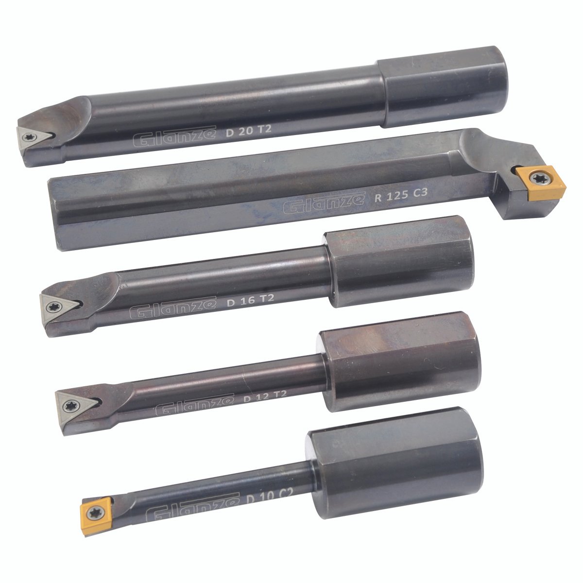 3 PC INDEXABLE BORING TOOL SET 3 IN HEAD & R8 & 3/4 IN 8PC BORING BARS - Image 2