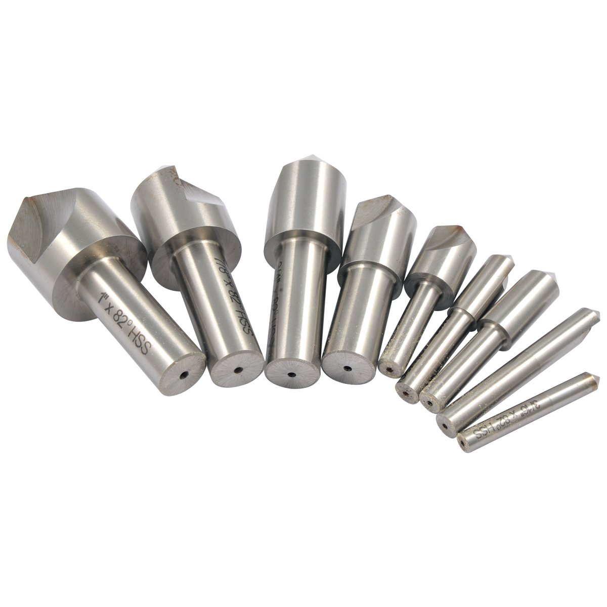 HHIP 9 PIECE 82 DEGREE 3/16 TO 1" HIGH SPEED STEEL COUNTERSINK SET (2000-0034) - Image 3