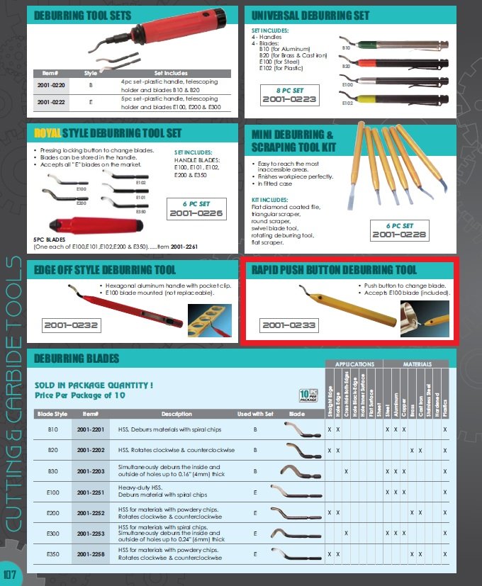 RAPID PUSH BUTTON DEBURRING TOOL (2001-0233) - Image 3