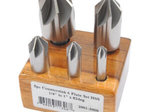 1/4-1" 5 PIECE 82 DEGREE 6 FLUTE HIGH SPEED STEEL COUNTERSINK SET (2001-3000)