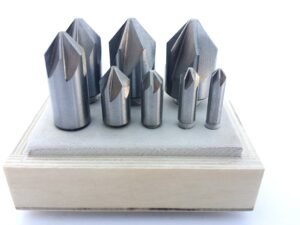 1/4-1" 8 PIECE 82 DEGREE 6 FLUTE HIGH SPEED STEEL COUNTERSINK SET (2001-3001)