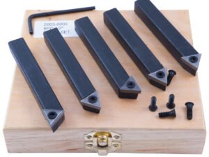 1/2" 5 PIECE INDEXABLE CARBIDE TURNING TOOL SET (2003-0003)